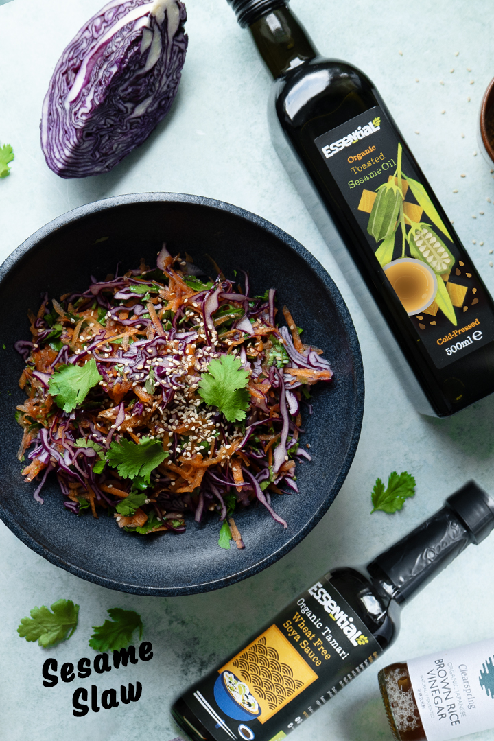 Essential Sesame Salad and Soy Braised Jackfruit