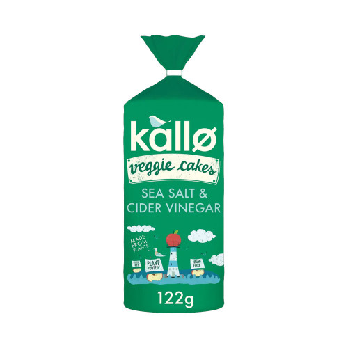 Kallo Veggie Cakes Lentil & Pea - Sea Salt & Cider Vinegar 122g