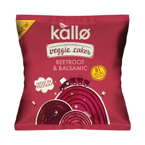 Kallo Veggie Cakes - Beetroot Snack Pack 12 x 22g