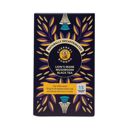 Cheerful Buddha Lion's Mane Decaffeinated Black Tea 6 x 22.5g