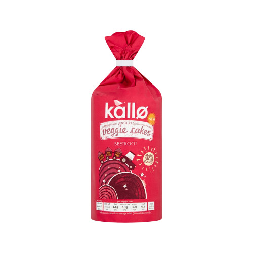 Kallo Veggie Cakes Lentil & Pea Beetroot 122g