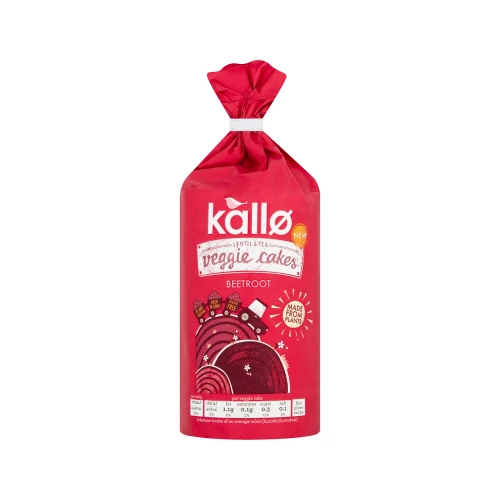 Kallo Veggie Cakes Lentil & Pea Beetroot 122g