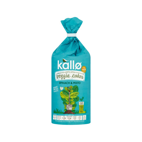Kallo Veggie Cakes Lentil & Pea Spinach & Pesto 122g
