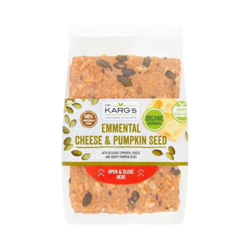 Dr. Karg Emmental Cheese/Pumpkin Seed Crispbread 8 x 200g