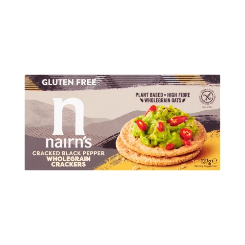 Nairn's Gluten Free Wholegrain Black Pepper Cracker 8 x 137g