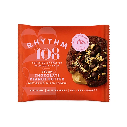 Rhythm 108 Soft Filled Cookie - Double Chocolate Peanut Butter 50g