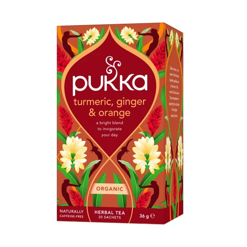 Pukka Turmeric Ginger and Orange Tea 36g