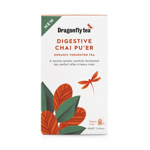 Dragonfly Tea Digestive Chai Pu'er Fermented Tea 4 x 20bags