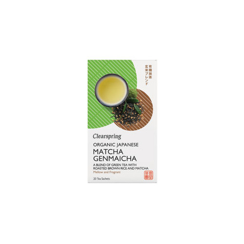 Clearspring Matcha Genmaicha Green Tea Bags 20 bags