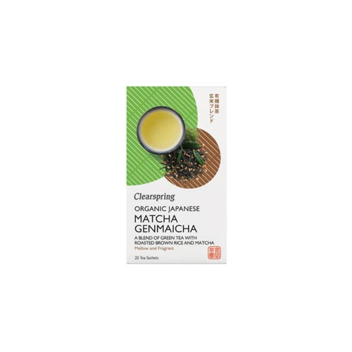 Clearspring Matcha Genmaicha Green Tea Bags 20 bags