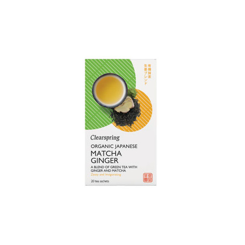 Clearspring Matcha Ginger Green Tea Bags 20bags