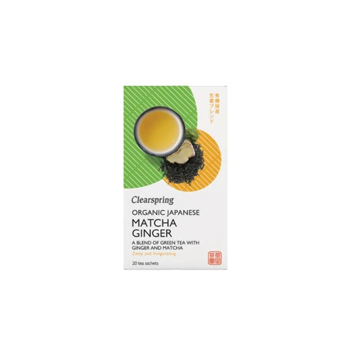 Clearspring Matcha Ginger Green Tea Bags 20bags