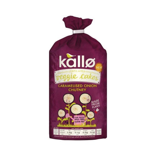 Kallo Veggie Cakes Caramelised Onion Chutney 6 x 122g