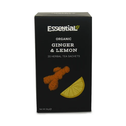 Essential Ginger and Lemon Herbal Tea Infusion 20 bags