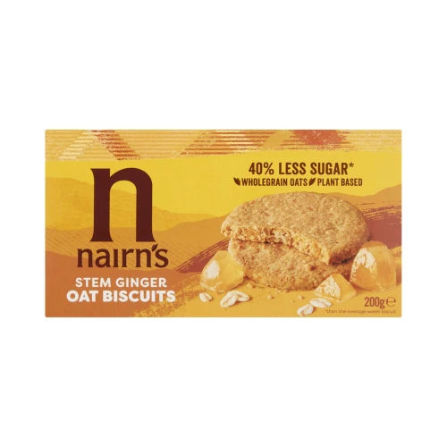 Nairn's Oat Biscuit Stem Ginger 10 x 200g