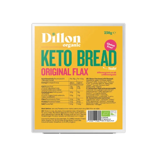 Dillon Organic Keto Bread - Original Flax 6 * 250g