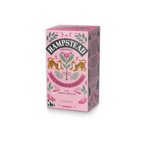 Hampstead Tea Rosehip Hibiscus Infusion Demeter 20 bags