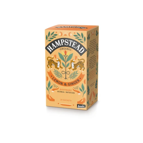 Hampstead Tea Lemon & Ginger Infusion Demeter 20 bags