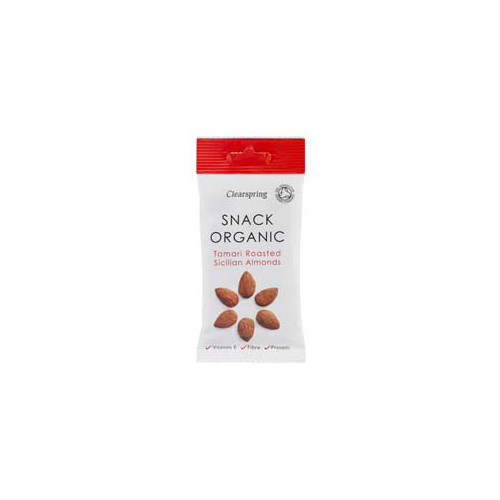 Clearspring Snack Organic Tamari Roasted Sicilian Almonds 30g