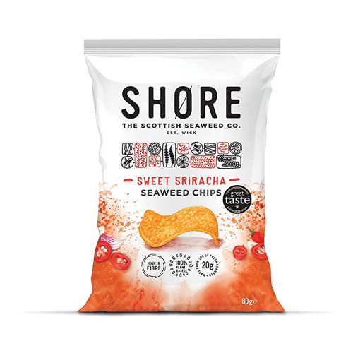 Shore Seaweed Chips Sweet Sriracha 12 x 80g