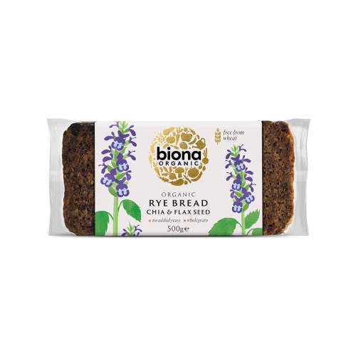 Biona Rye Bread with Chia & Flax Seed 500g