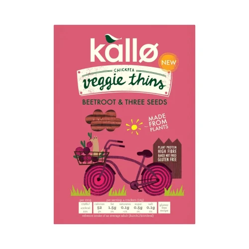 Kallo Veggie Thins - Beetroot Mixed Seeds 12 x 100g