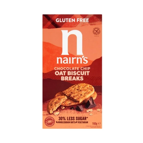 Nairn's Gluten Free Biscuit Oat & Choc 12 x 160g