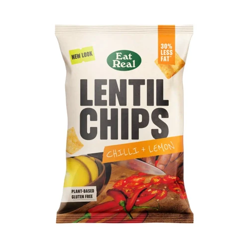 Eat Real Lentil Chips Chilli and Lemon 10 x 95g