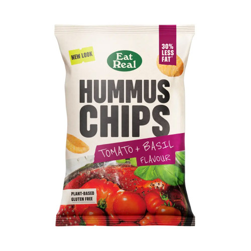 Eat Real Hummus Chips Tomato & Basil 10 x 110g