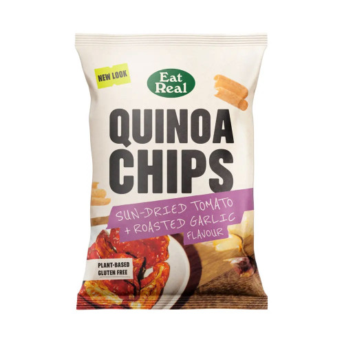 Eat Real Quinoa Chips Sundried Tomato Roasted Garlic 10 x 90g