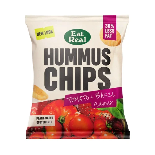 Eat Real Hummus Chips Tomato & Basil 18 x 45g