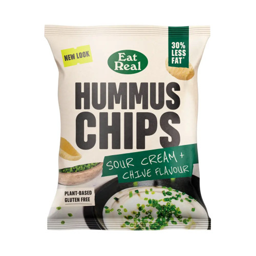 Eat Real Hummus Chips Sour Cream and Chive 18 x 45g