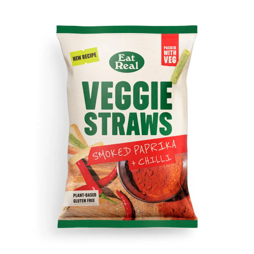 Eat Real Veggie Straws Smoked Paprika & Chilli 10 x 110g