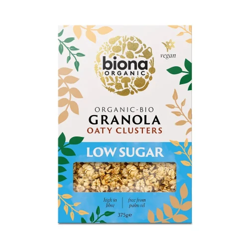 Biona Granola Oaty Clusters - Low Sugar 6 x 375g