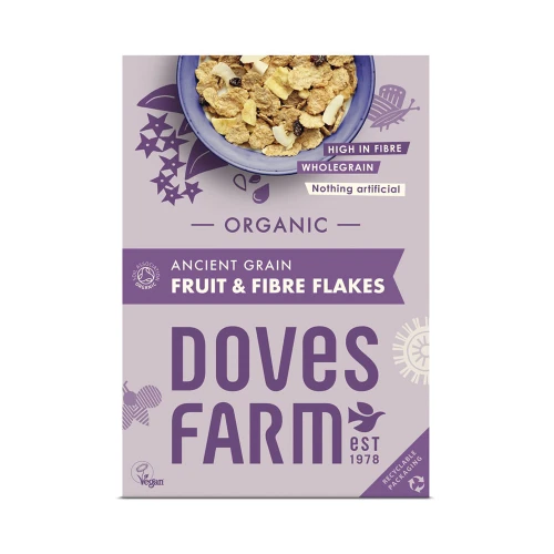 Doves Farm Ancient Grain Fruit and Fibre Flakes 5 x 375g