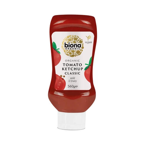 Biona Tomato Ketchup - Squeezy Bottle 12 * 560g