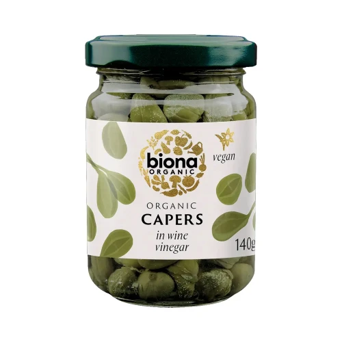 Biona Capers in Wine Vinegar 140g
