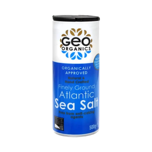 Geo Organics Fine Atlantic Sea Salt Shaker 6 x 500g