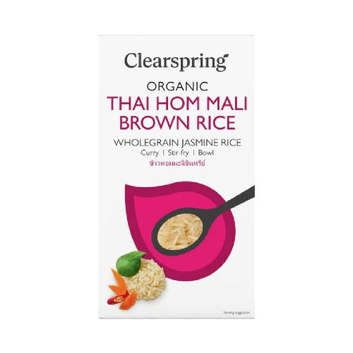 Clearspring Thai Hom Mali Brown Jasmine Rice 500g Org
