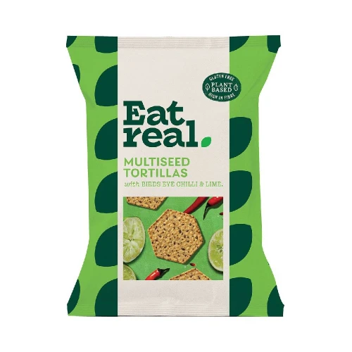 Eat Real Multiseed Tortilla Birdseye Chilli Lime & Sea Salt Chips 160g