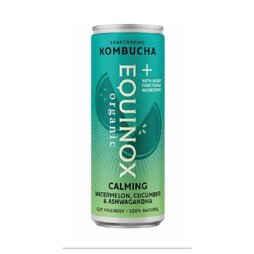 Equinox Kombucha Watermelon & Cucumber Adaptogenic Kombucha (12 x 250ml)(Org)