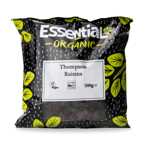 Essential Raisins Thompson Sunflower Oil 500g