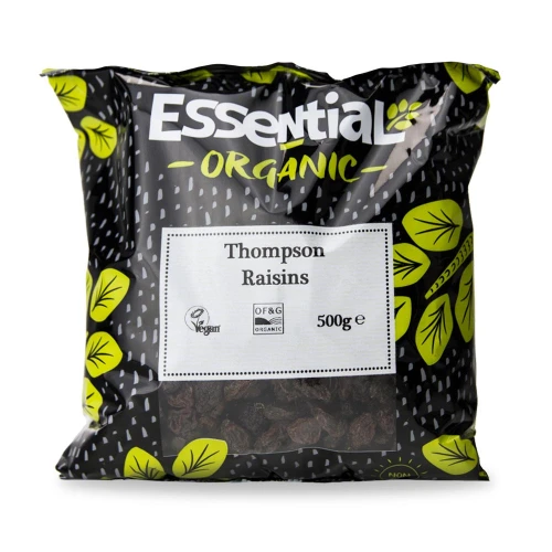 Essential Raisins Thompson Sunflower Oil 500g