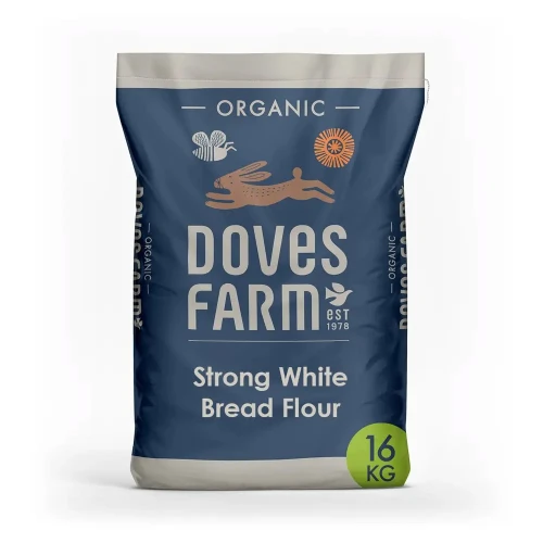 Organic Doves Farm Strong White Bread Flour 16kg
