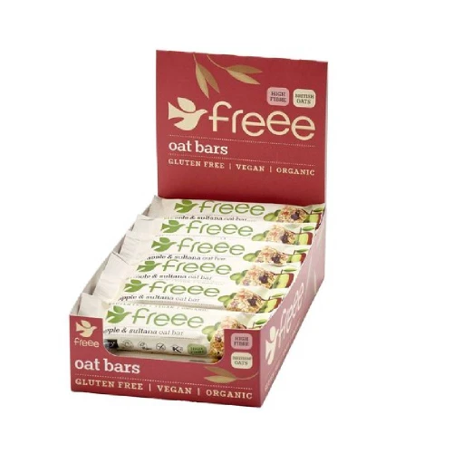 Freee Apple & Sultana Oat Bars - Display Box (18 x 35g) (Org)