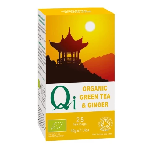 Qi Herbal Health China Green Tea with Ginger 25 bags