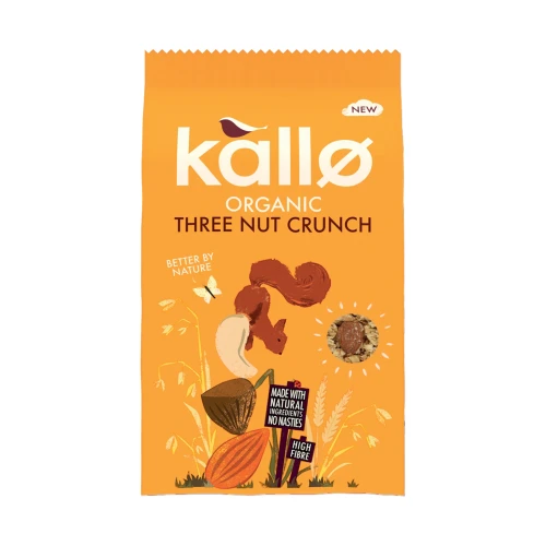Kallo Three Nut Crunch (5 x 360g) (Org)
