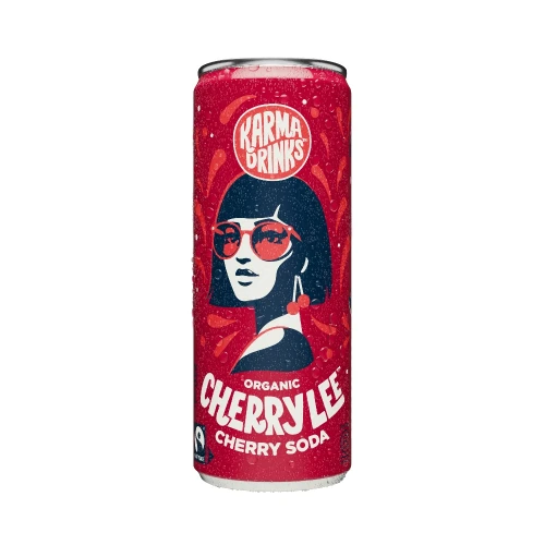Karma Drinks Cherry Lee Cherry Soda Can 250ml Org
