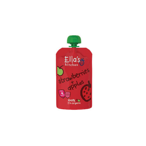 Ella's Kitchen Strawberries And Apples Babyfood 4M 120g