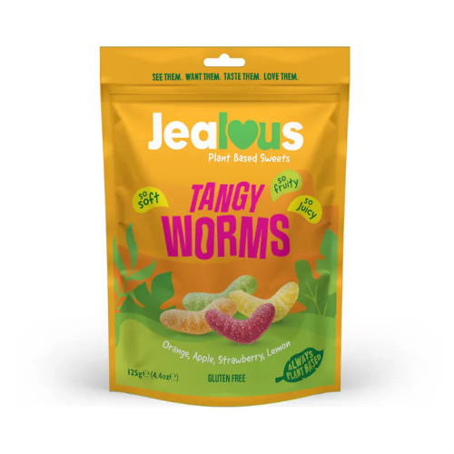 Jealous Sweets Tangy Worms Share Bag 125g